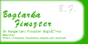 boglarka finszter business card